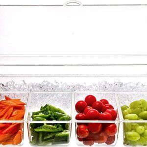 Ice Chilled Condiment Caddy with 5 Containers, Ice Chilled 5 Compartment1FullSet